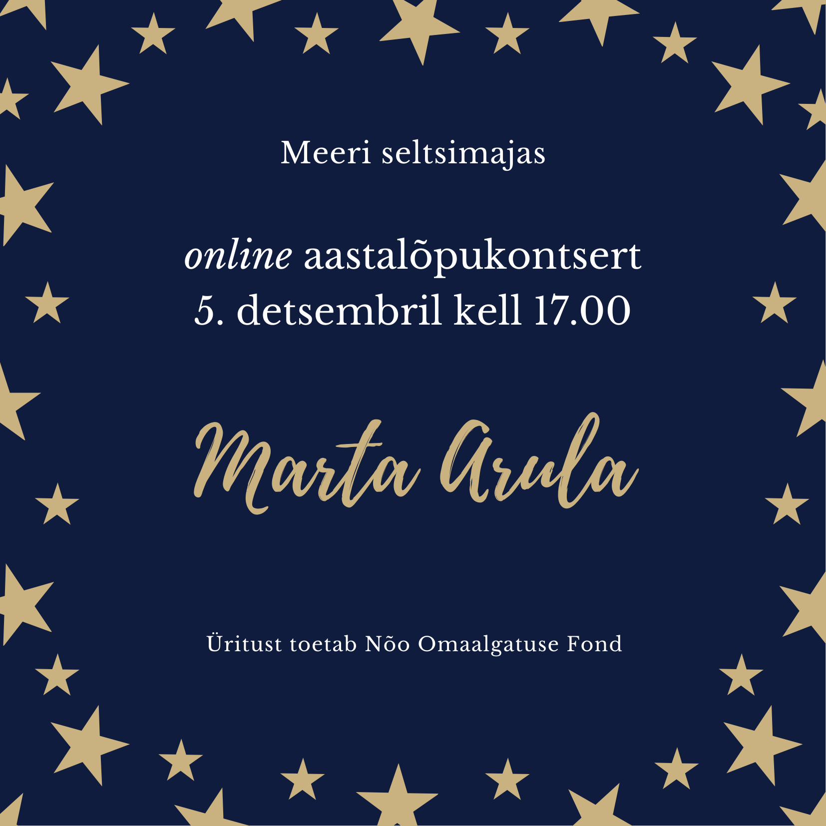 Blue and Gold Patterned Stars Awards Night Invitation